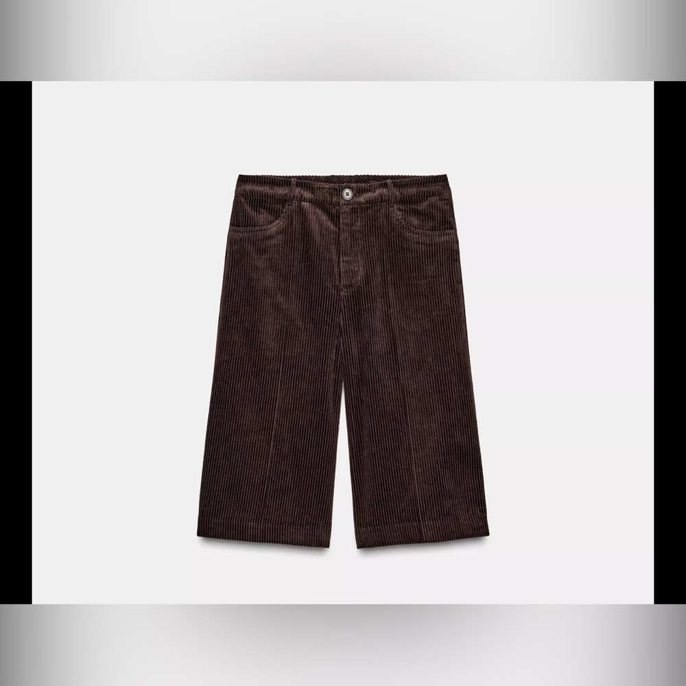 ZARA ZW CORDUROY BERMUDA SHORTS SIZE SMALL